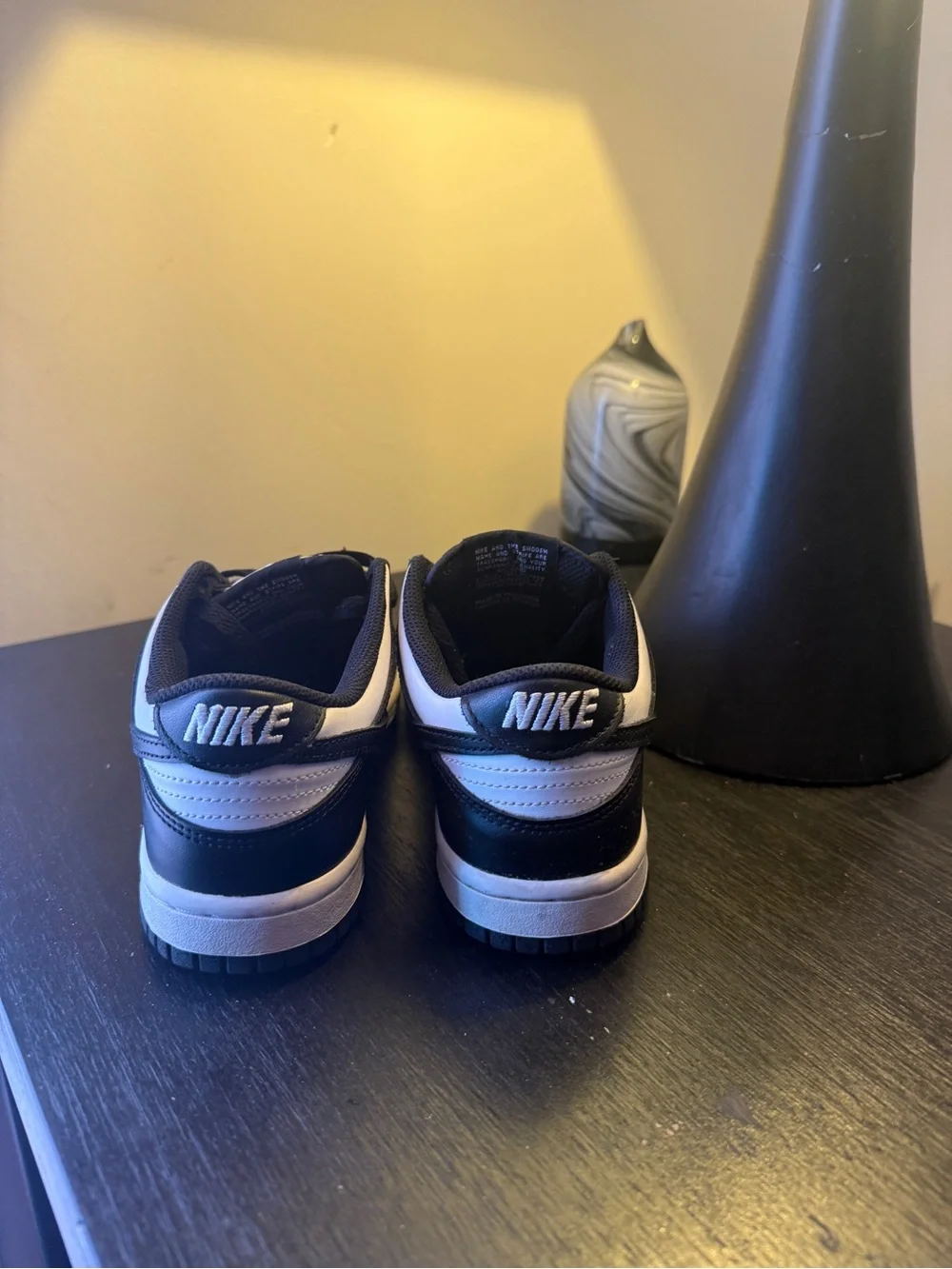 Black and white nike dunks
